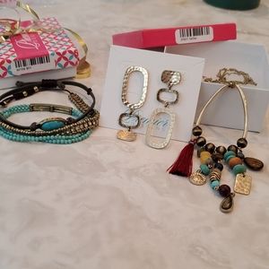 3 piece set: necklace,  earrings &bracelet